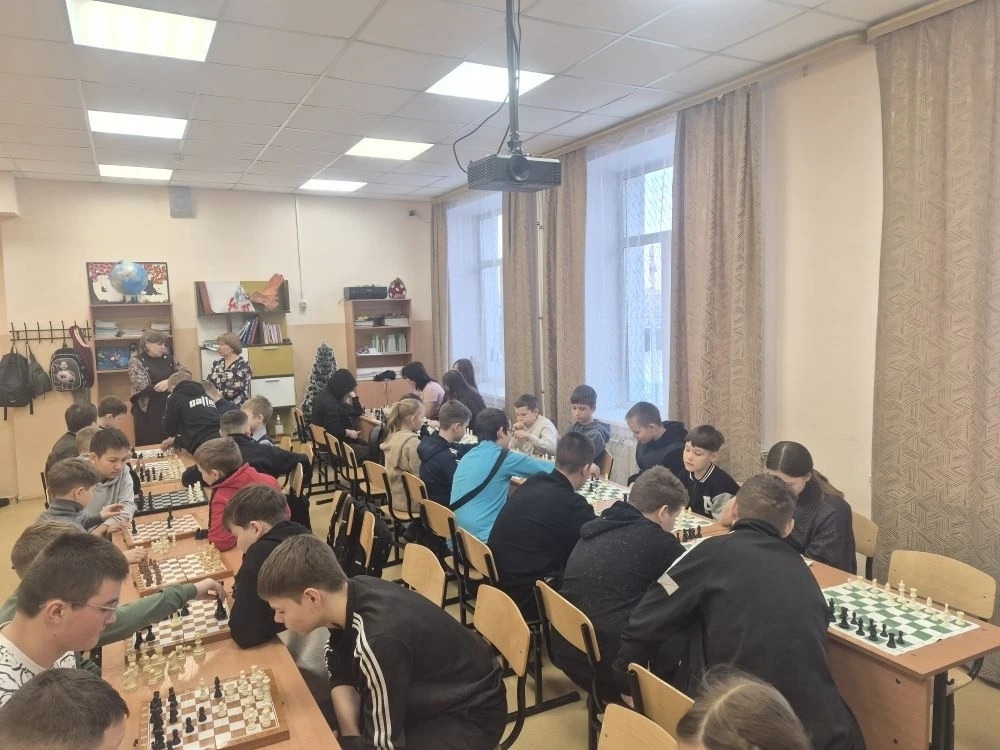 Школьный зимний турнир по шахматам.